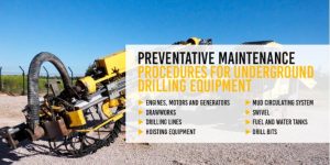 Procedimientos de mantenimiento preventivo para equipos de perforación subterránea